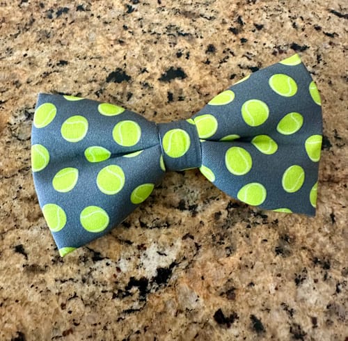 undefined review of Tennis Balls Dog Bow Tie image 1 out of 4