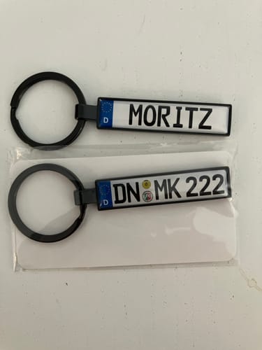 Customer photo review of Kennzeichen Schlüsselanhänger Mini Nummernschild Metall