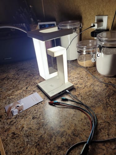 Customer photo review of Anti-Gravity Magnetic Levitation Table Lamp