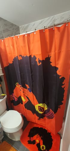 Customer photo review of Shanell Orange Bath Mat