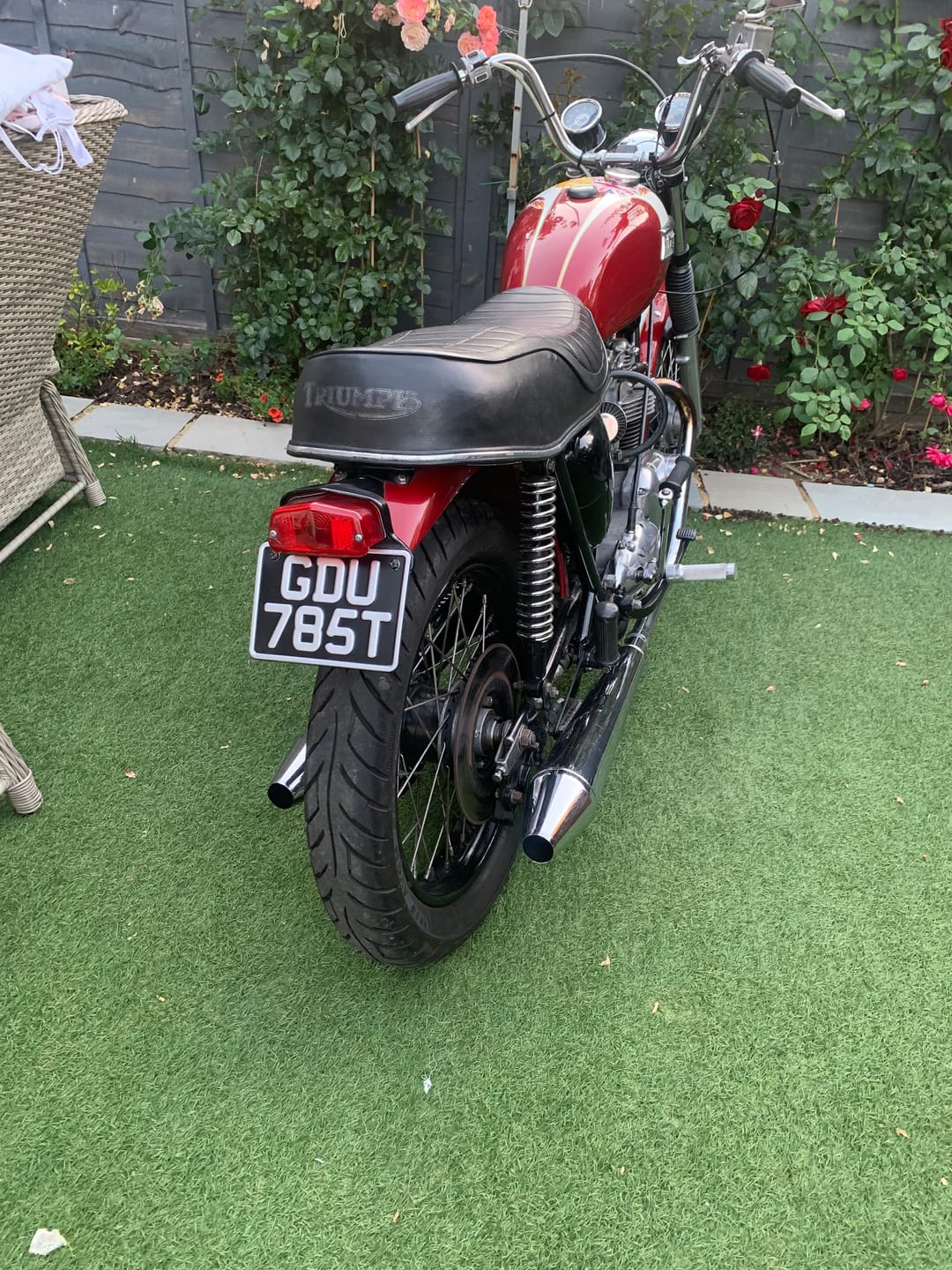 Customer photo review of Classic Metal Pressed 7×5 Motorbike Number Plate