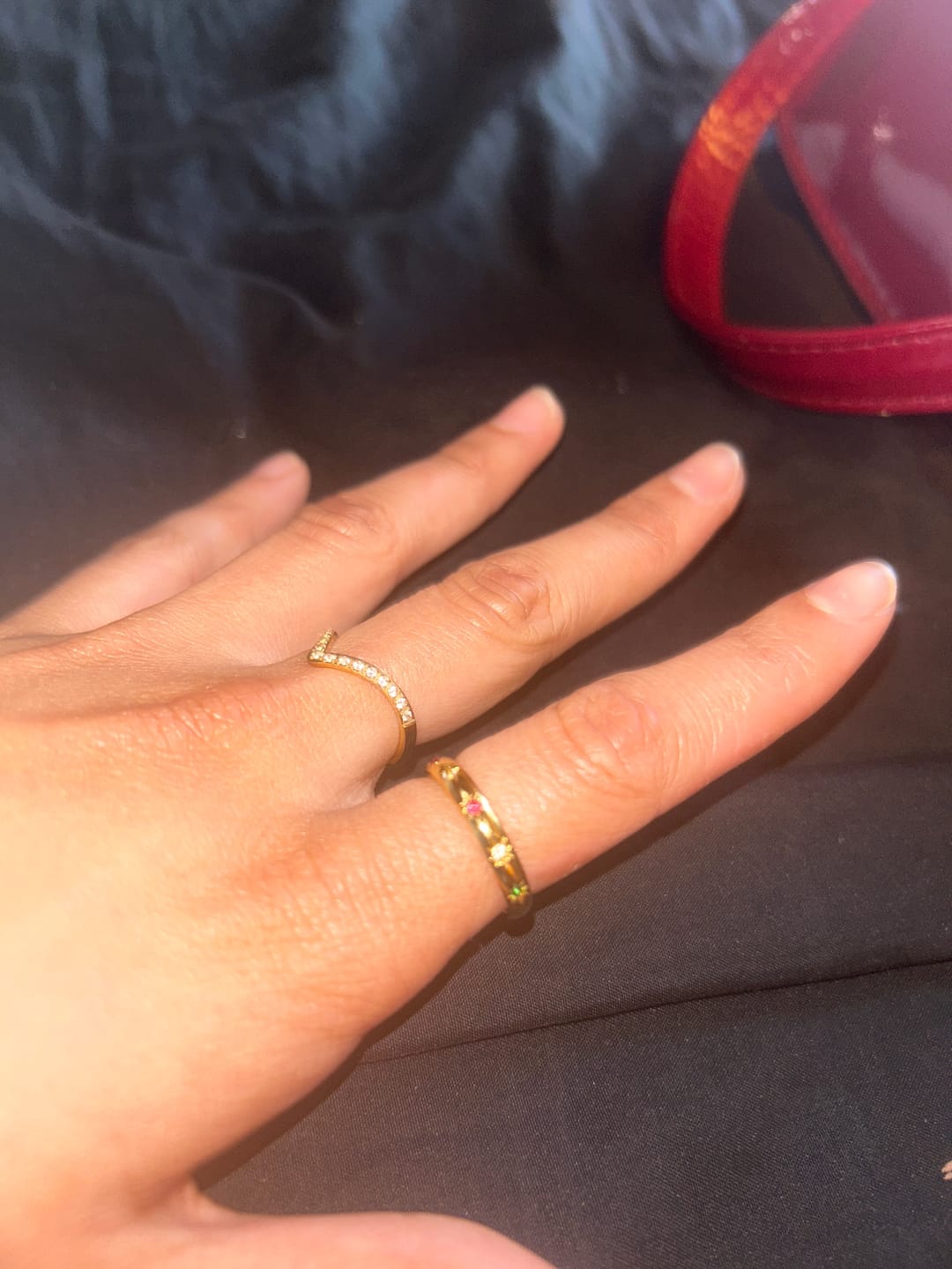 Customer photo review of Tali Rainbow Crystal Ring
