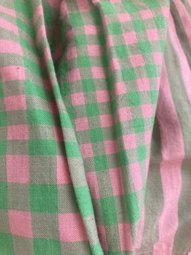 Customer photo review of FRIDA SKORT | HUDSON STRIPE X CHEX