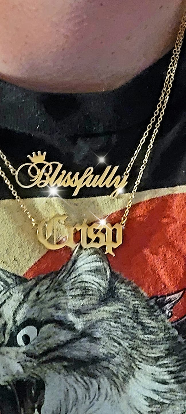 Customer photo review of Crown Name Necklace