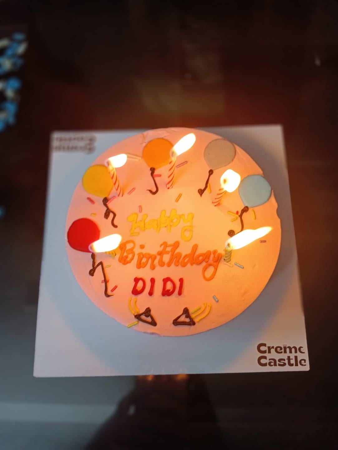 Customer photo review of Balloon Bento Cake