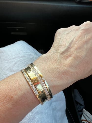 Customer photo review of 10K Devotion Bangles