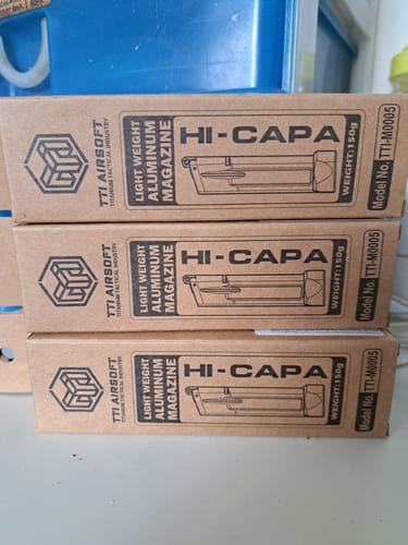 Customer photo review of TTI Airsoft 29rds Aluminum Light-Weight Gas Airsoft Magazine for Marui Spec Hi-Capa GBB