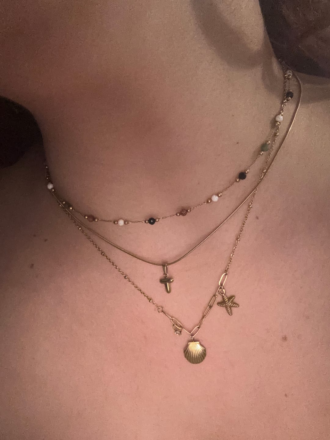 Customer photo review of Bubble Letter Necklace