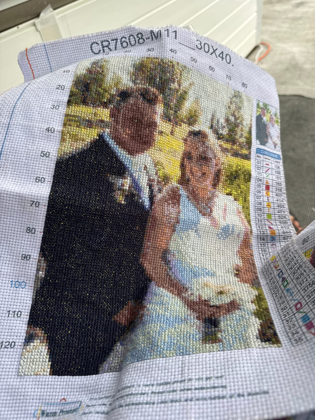 Customer photo review of Custom Cross Stitch Tapestry Kit | Just Upload Your Photo!
