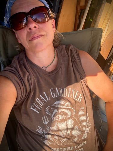Customer photo review of Feral Gardener T-Shirt