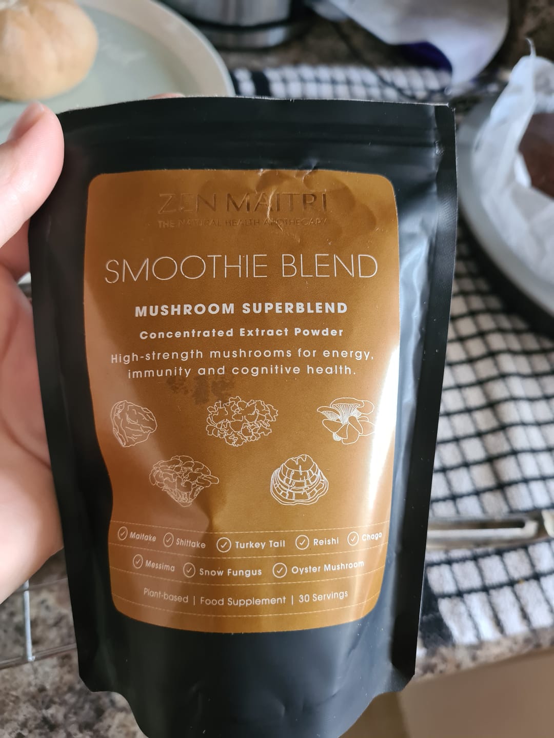 Customer photo review of Mushroom Superblend | 8 Organic Mushrooms | High Extract Strength for 360° Health & Wellbeing Support | 30 Servings