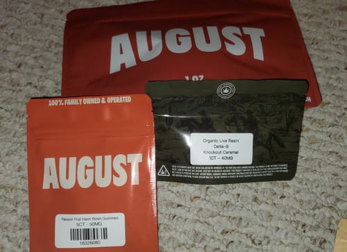 Customer photo review of Passion Fruit Hash Rosin Gummies