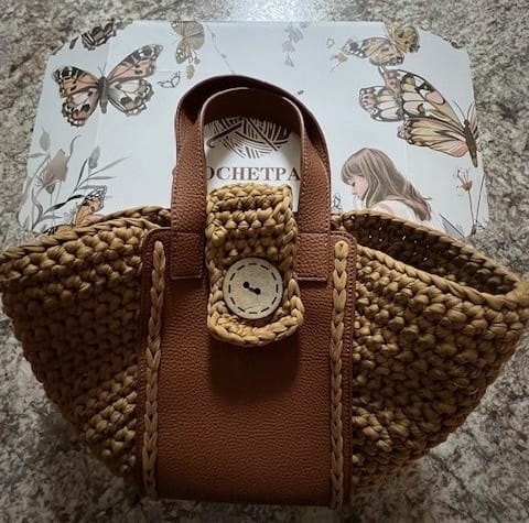 Customer photo review of CrochetPark™ Hammock Tote Bag DIY Kit