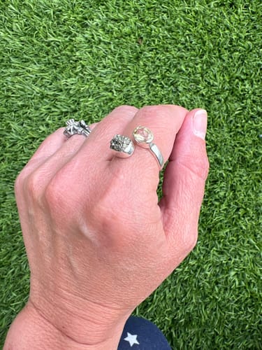 Customer photo review of Citrine + Pyrite oval ring
