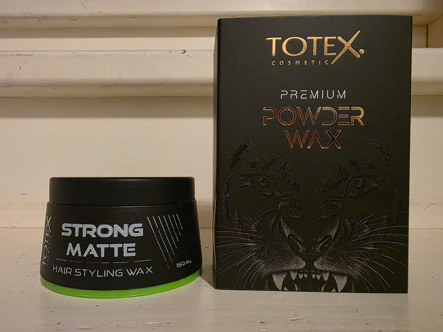 Customer photo review of Totex Premium Hair Styling Matte Finish Powder Wax 20g