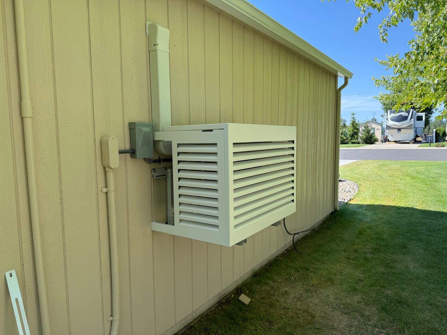 Customer photo review of Mini-Split AC Cover - White