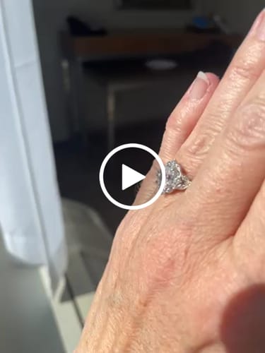 Customer video review of Halo Art Deco Oval CZ Ring in Sterling Silver