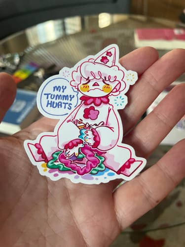 Customer photo review of Clown Gore Stickers