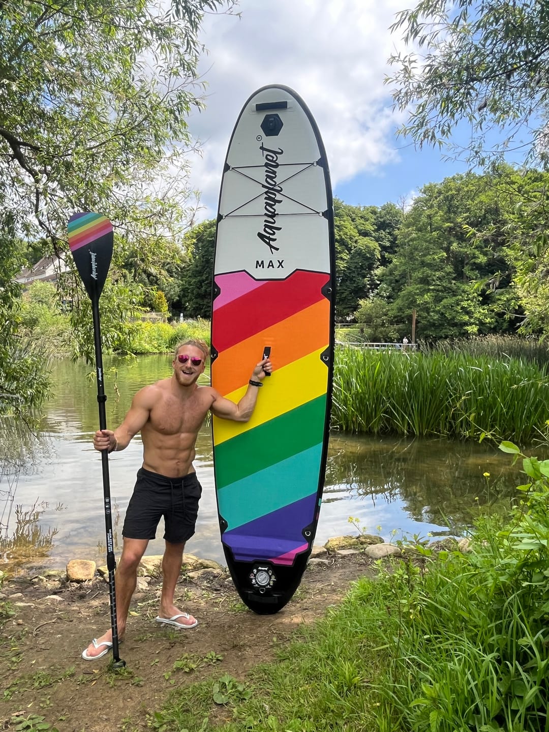 Customer photo review of Aquaplanet MAX 10’6″ Inflatable Paddle Board Package - Prism