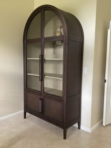 Customer photo review of Hattior Glass Cabinet