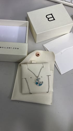 Customer photo review of Luna Crescent Necklace