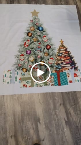 Customer video review of Christmas Little Critters Undecorated Christmas Tree Fabric Panel