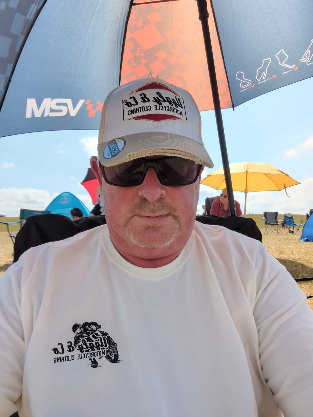 Customer photo review of White Flattrack Tee