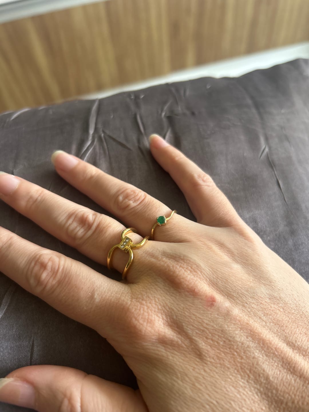 Customer photo review of Anel Ternura Banhado em Ouro 18k