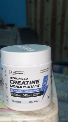 Customer photo review of Wellcore - Micronised Creatine Monohydrate (100g, 33 Servings)