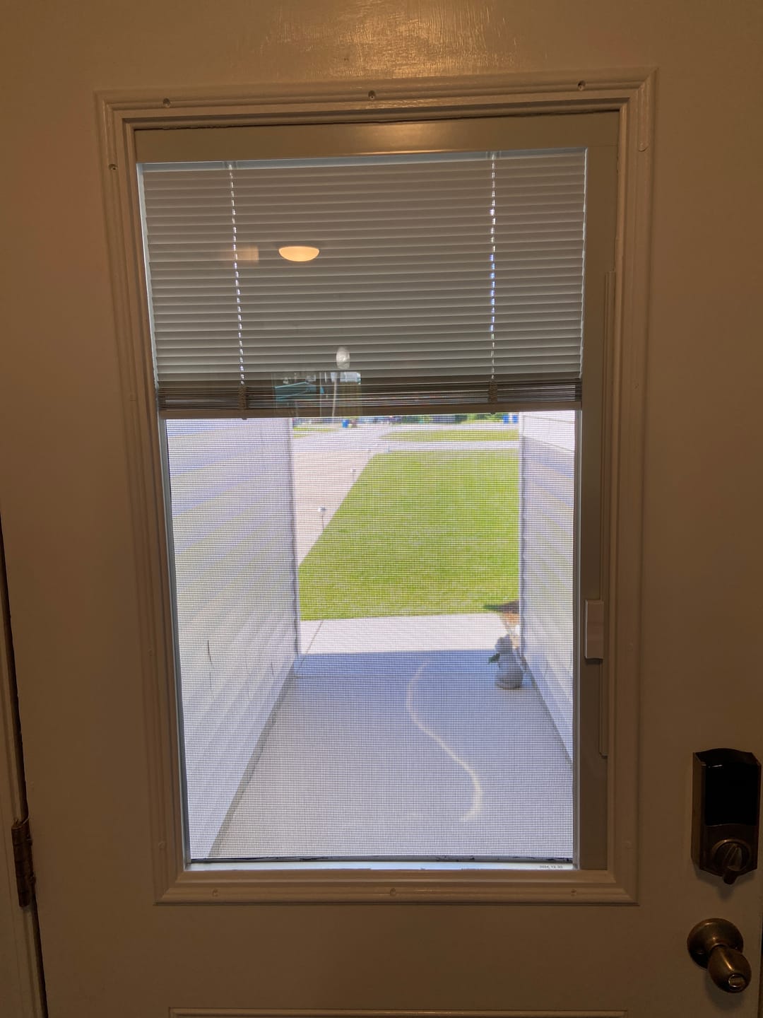 Customer photo review of Raise & Lower Blinds Glass and Frame Kit (Half Lite)