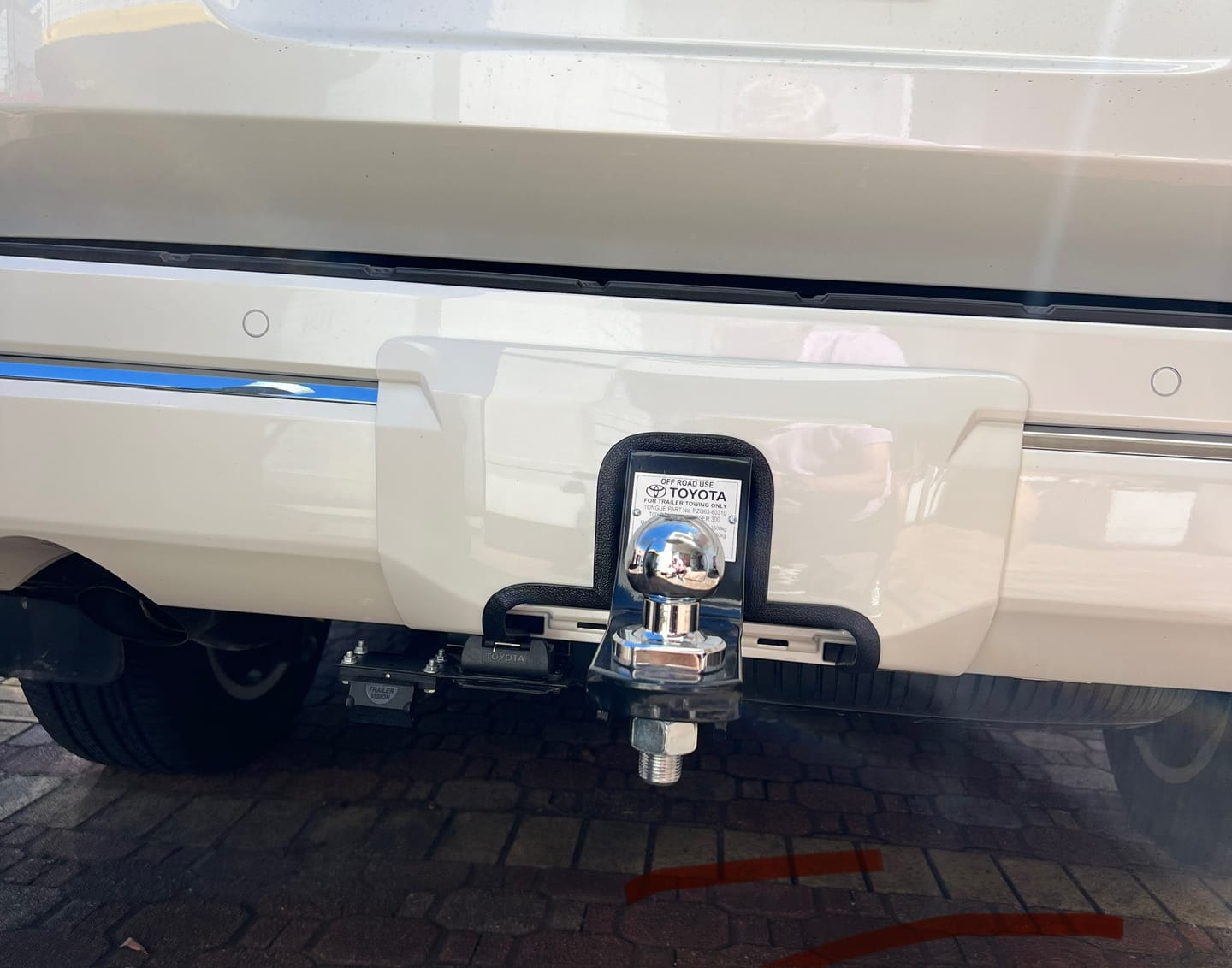 Customer photo review of Tow Bar Cover Cut Out Service for 300 Series Landcruisers