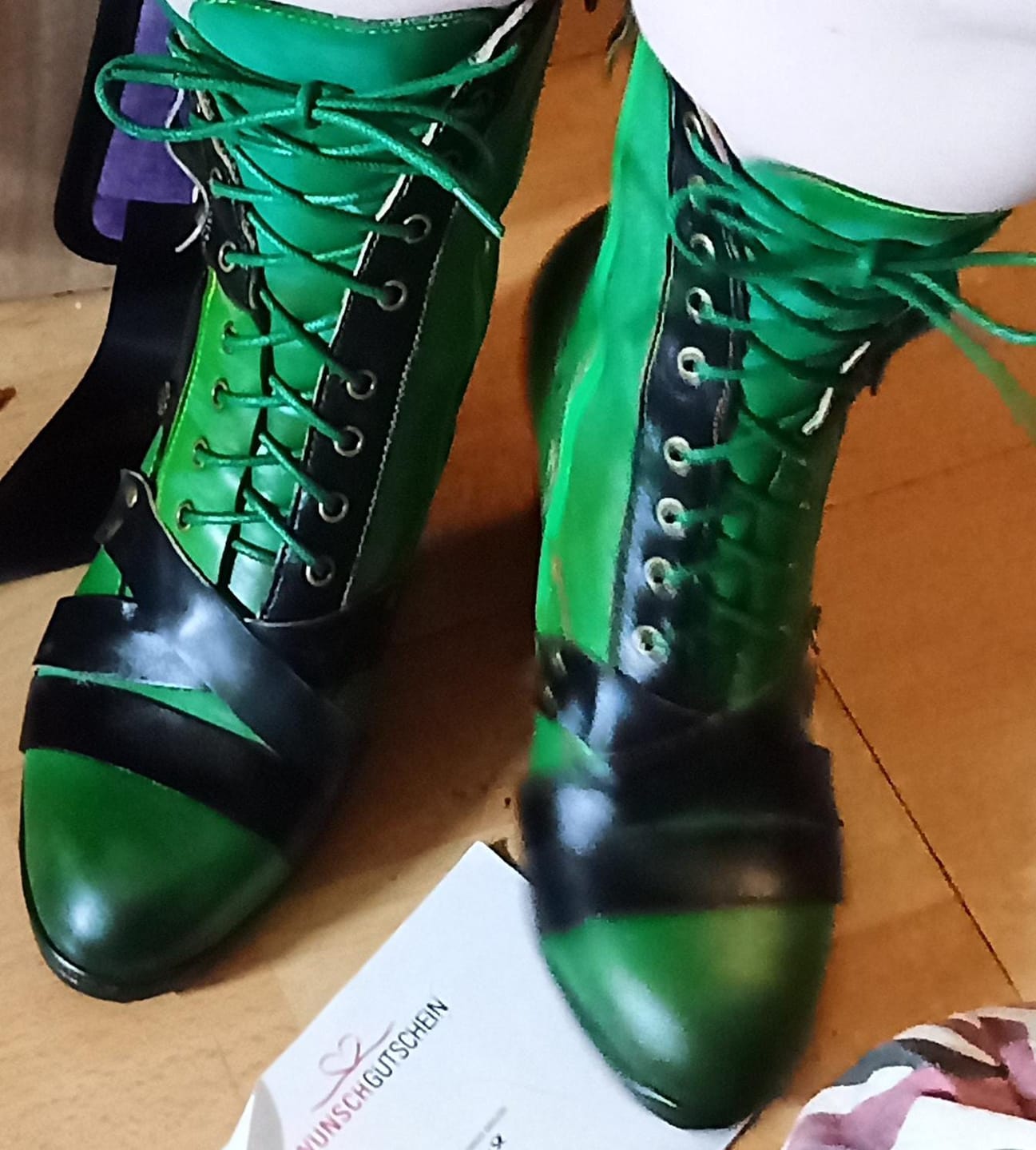 Customer photo review of Vintage Comfortable Genuine Leather Boots