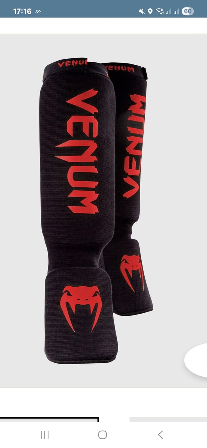 Customer photo review of Venum Scheenbeschermers Kickboks Kontact - Zwart/Rood