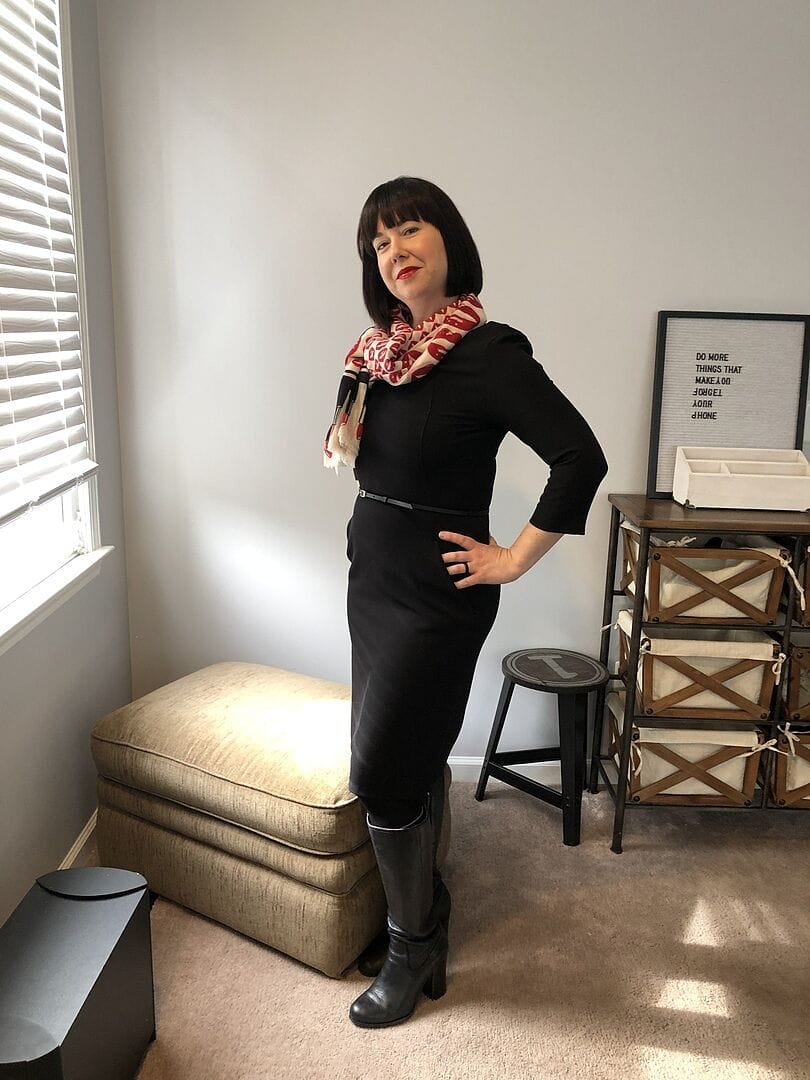 Customer photo review of Etsuko Dress - Recycled WonderTex :: Black
