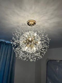 Customer photo review of Modern Crystal Sputnik Chandelier