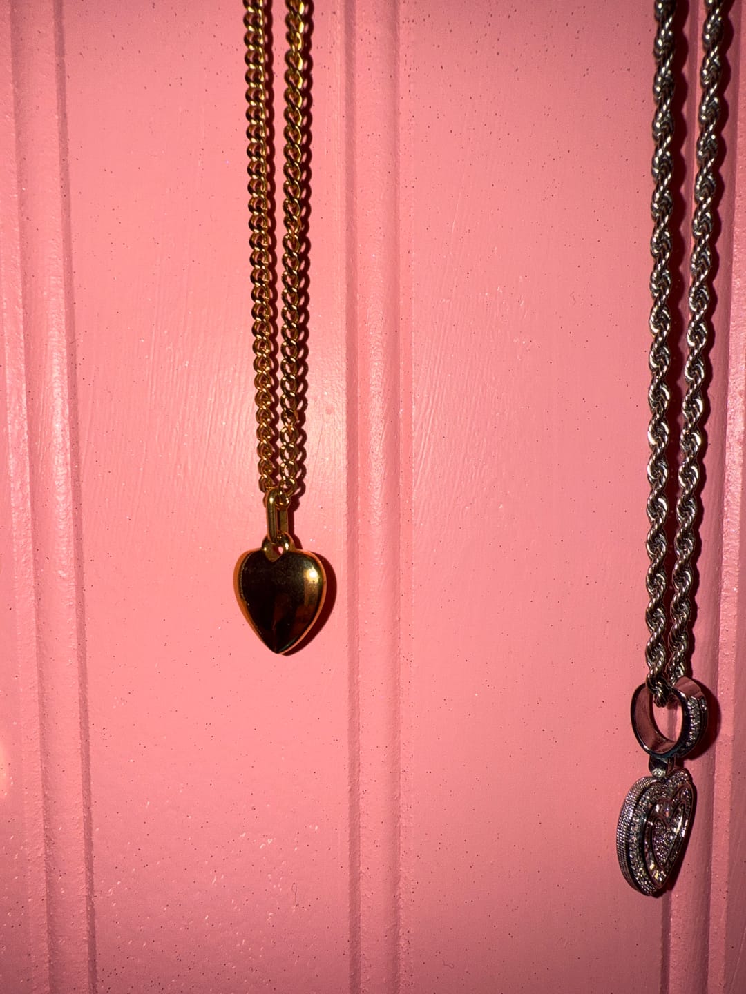 Customer photo review of Heart Pendant w/ Cuban Chain