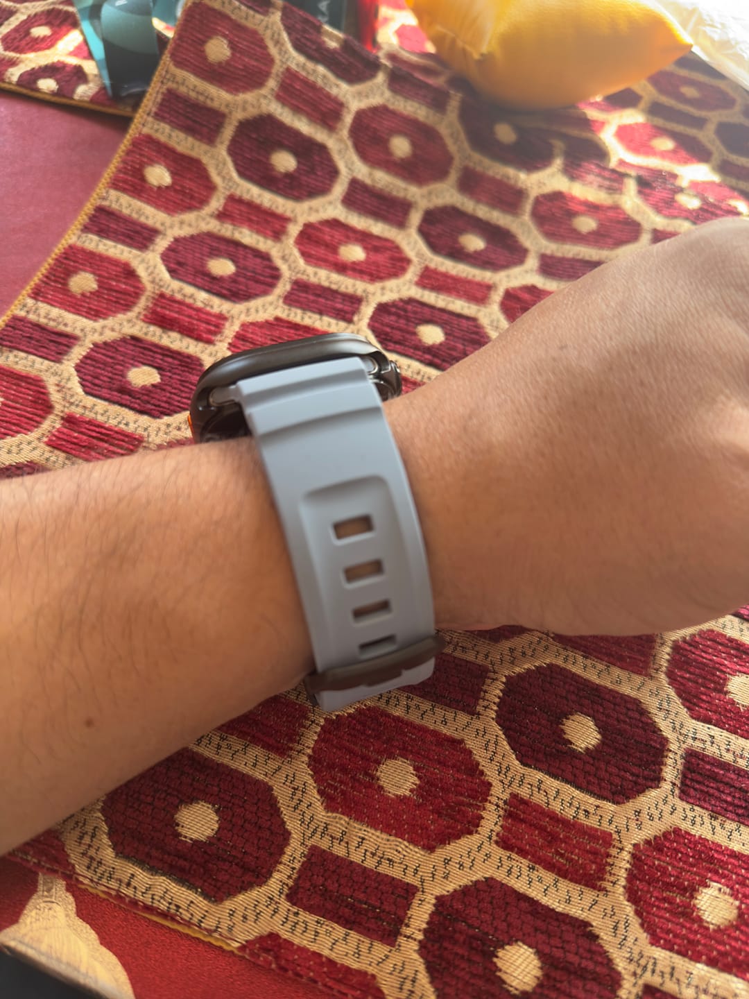 Customer photo review of Sport Soft Silicone and Titanium Buckle Strap for Apple Watch