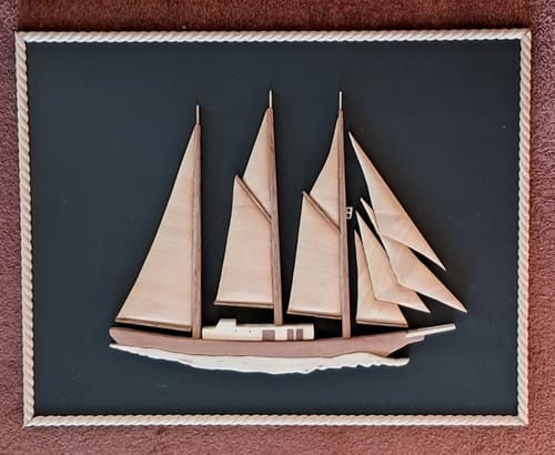 Customer photo review of ROPE design Wood border furniture trim  / edging molding 14mm wide