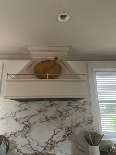 Customer photo review of Victorian Brass Gallery Rail - Polished Brass