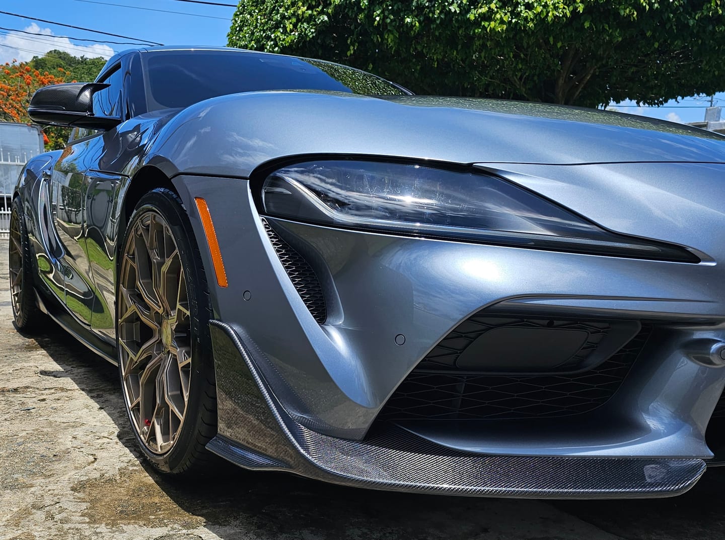Customer photo review of 2020-Up Toyota Supra A91 CF Front Splitter Lip