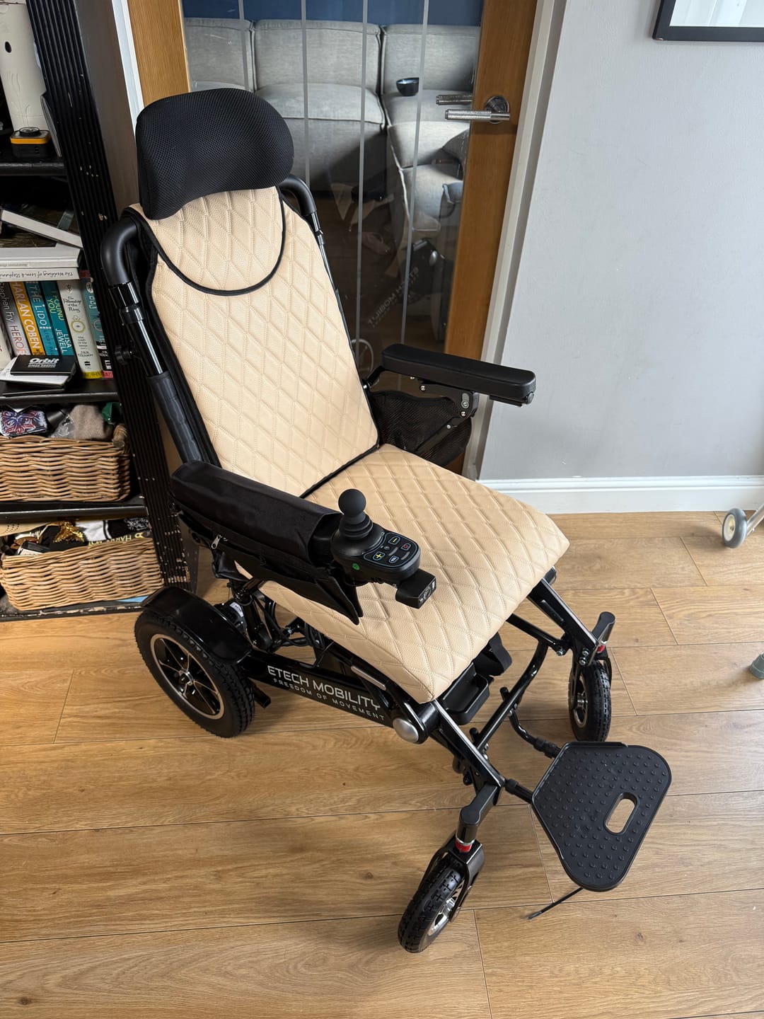 Customer photo review of Luxury Leather Seat Cushion Cover for Freedom Pro and Elite Electric Wheelchair