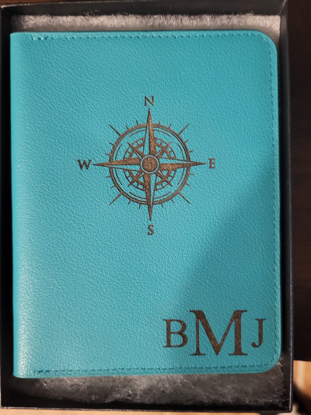 Customer photo review of Full Grain Leather Passport Holder, Personalized High Quality Real Leather RFID Blocking Secure Case for Travel Docs, Monogrammed Travel Gear for Men