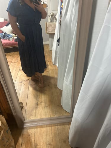 Avis photo d'un client sur Robe Athéna - viscose indigo
