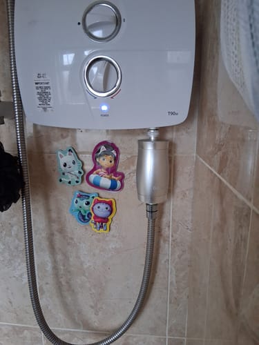 Customer photo review of The Gaia Shower Filter