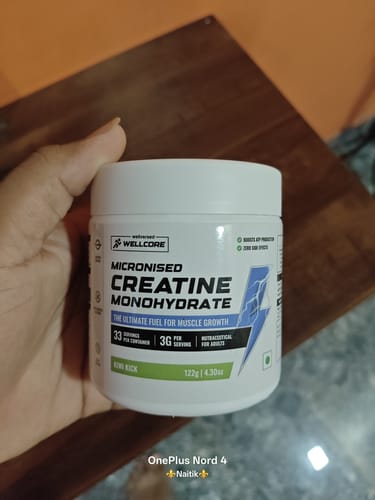 Customer photo review of Wellcore - Pure Micronised Creatine Monohydrate | Kiwi Kick (122g, 33 servings)