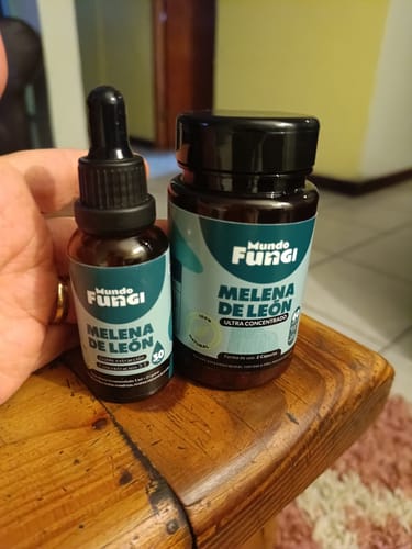 Customer photo review of Melena de León Cápsulas + Gotas - Extracto Ultra Concentrado