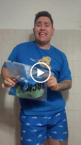 Customer video review of BLUE MICROFIBER BRIEF