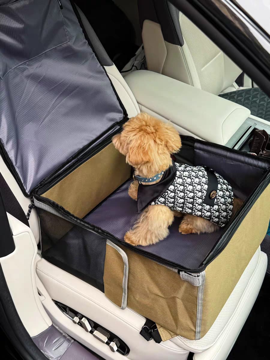 Customer photo review of Pet 2-in-1 Car Seat & Backpack with Seatback Protector – Foldable Design