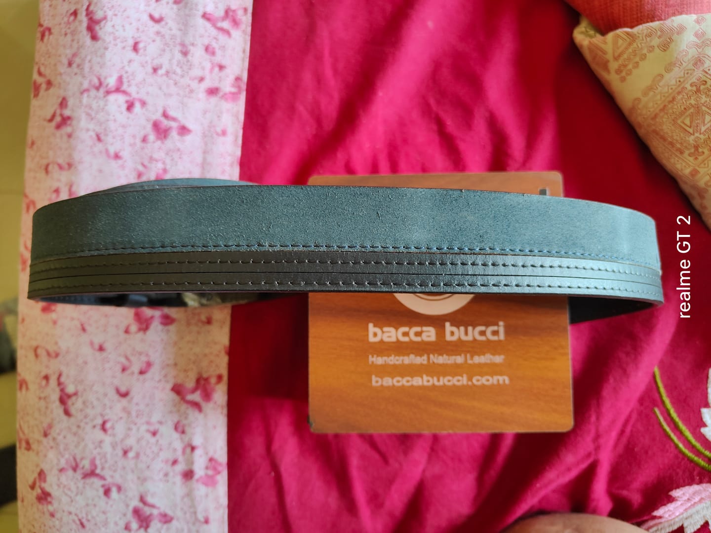 Customer photo review of Bacca Bucci dress Belt full Leather & Suede Belt with nickle free Buckle