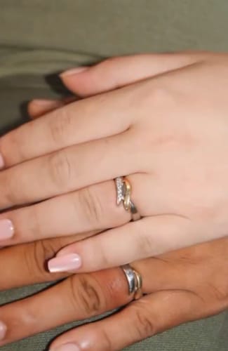 Customer photo review of Amalfi Wedding Rings